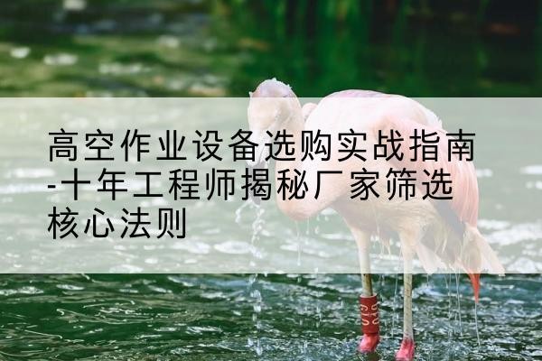 唐河剪叉式升降机厂家-高空作业设备选购实战指南-十年工程师揭秘厂家筛选核心法则
