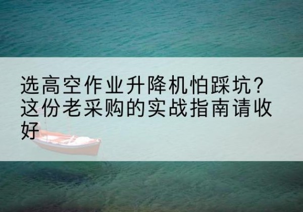 唐河高空作业升降机厂家推荐-选高空作业升降机怕踩坑？这份老采购的实战指南请收好